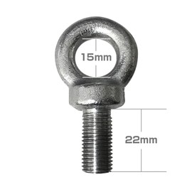 Eye Bolt with Spring & Flat Washer 7/16H20UNF Neck 22mm (1)