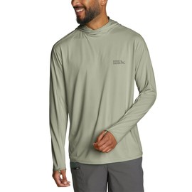 Eddie Bauer Men’s UPF 50+ Performance Hoodie - Lightweight Regular Fit - Moisture Wicking (Green, Large)