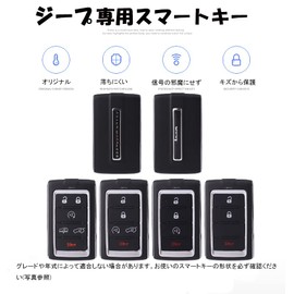 SANRILY Jeep Key Case, Key Holder, Key Cover, Key Protection, New Model JEEP Grand Wagonia, Grand Cherokee 2021, 2022, 2023, Etc., High Quality, Protection, Fall Resistant, Scratch-Resistant,