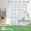 eachope 1 Pack PEVA Snap-in Shower Curtain Liner Replacement,Compatible with