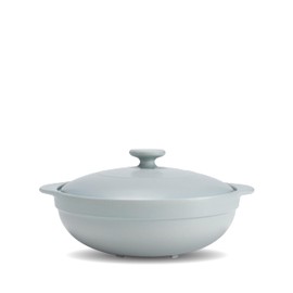 Minh Long 1qt Porcelain Cooking Pots with Dual Handles, Use to Marinate, Cook, Bake, Refrigerate & Serve, Gift for Family, Thanksgiving, Christmas, Boxing day, New year (Luna - Grey, 1.06qt)