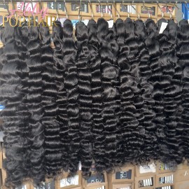 Unprocessed Raw Indian Hair Cuticle Aligned Human Hair Raw Vietnamese Burmese Curly Hair Bundle Wavy Extensionscolor: 1pcs Straight hair, Stretched Length: 16 Inches