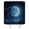 ABONAN Moon Shower Curtain Star Starry Fantasy Night Sky Full