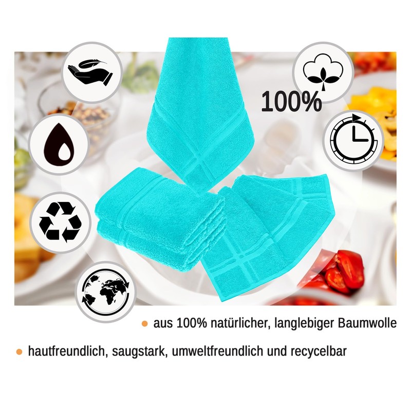 Lashuma London Terry Kitchen Towels, Set of 4 Tea Towels,