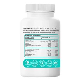 Restart Nad+ Ultra 30 Cápsulas | 300 Mg Nicotinamida Ribosa + 65 Mg Trans-resveratrol 99% | Potencia 3x | Suplemento Vegano De Alta Pureza | Vitaminas