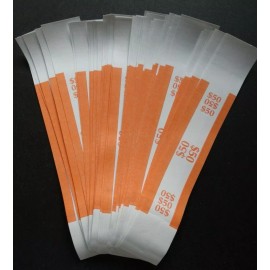 Unbranded/Generic 50 - Orange $50 Cash Money Self-Sealing Straps Currency Bands