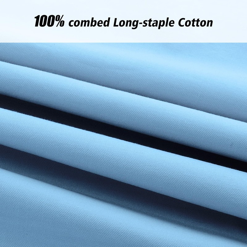 Lirex 2 Pack Pillow Cases, 100% Cotton Breathable Pillowcases Pillow