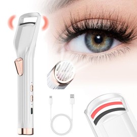 Rizador De Pestañas Eléctrico, 3 en 1 Permanente con Enchinador de Pestañas Electrico USB Recargable, 2 Temperatura, para Rizar las Pestañas Naturales, El Mejor Regalo Para Mujeres Y Niñas