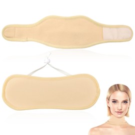 2PCS Castor Oil Packs for Neck, Two Styles Reusable Comfort Castor Oil Pack Neck Wrap Organic Castor Oil Pack for Neck Relaxation Muscle Pain Insomnia (Khaki)