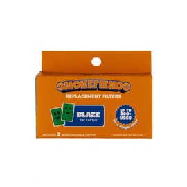 Smoke Fiends 3 Pack Replacement Filters | Discreet HEPA & Carbon Filtration | Biodegradable & Up to 300+ Uses (Blaze Cactus) | Packaging May Vary