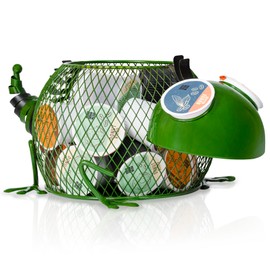 Coffee Pod Organizer - Home Coffee Bar Functional Décor - Café Station Countertop Storage Accessories (Green Iguana)