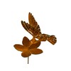 Metal Art Fever Hummingbird and Flower Garden Stake | Steel