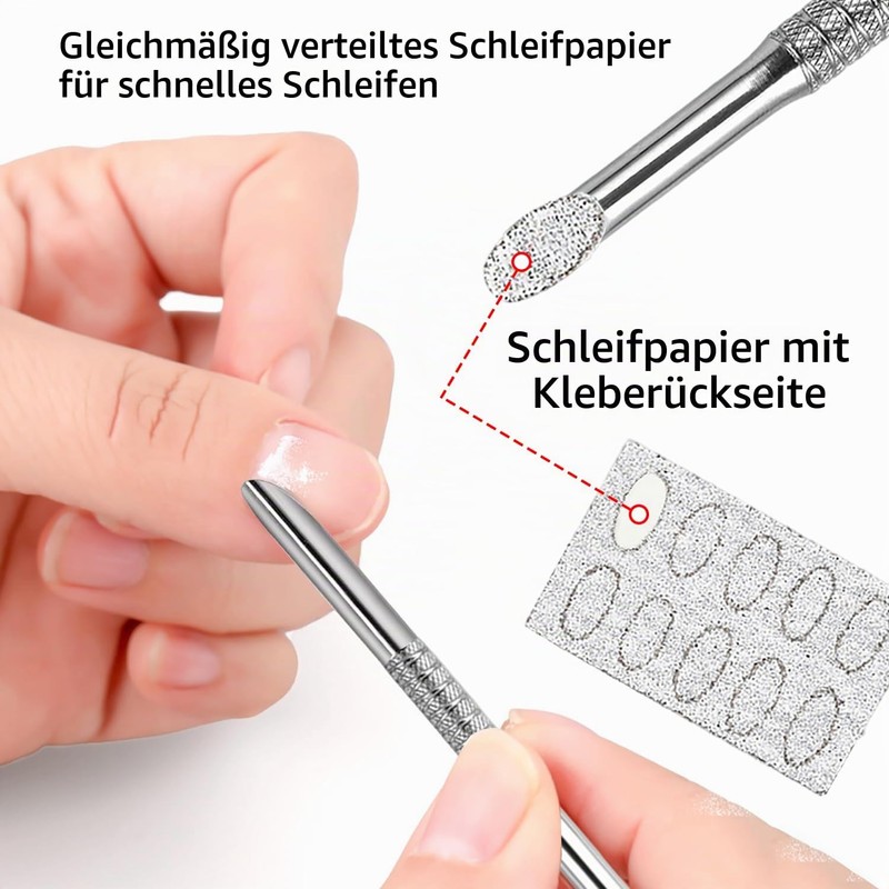 Yoezuo Double Head Cuticle Pusher Stainless Steel