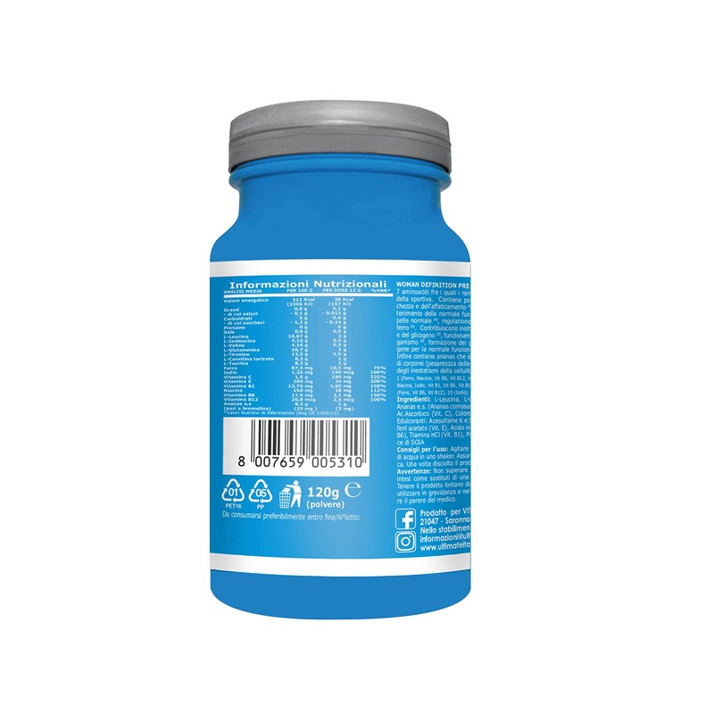 Ultimate Italia - Woman Definition Pre Workout - 120g -