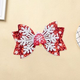 perfeclan Weihnachts-Haarschleife, glitzernde Haar-Accessoires, Haarschleife für Party, Geburtstag, Abschlussball, Geschenke, Style A