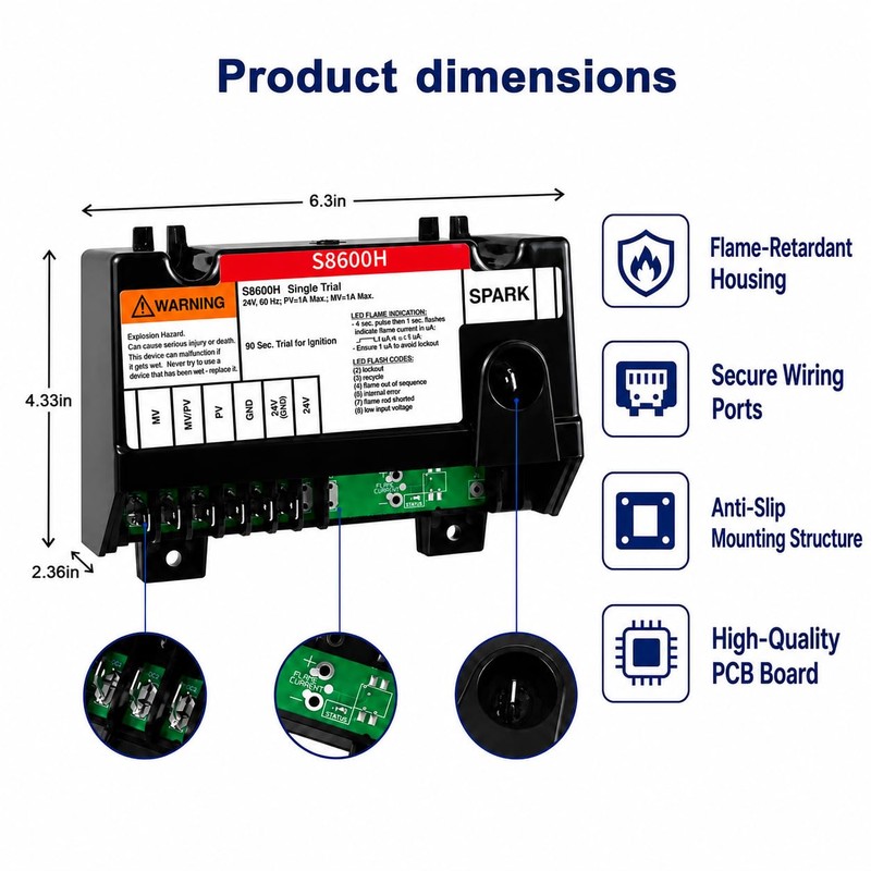 S8600H3002 Intermittent Ignition Controller-Suitable for Honeywell S8600H