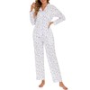 LUBOT 100% Cotton Pajamas for Women 2PC PJ Set Poplin