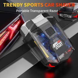 Cyberpunk Mini Electric Shaver, Portable Electric Razor for Men, Smart Display, IPX7 Waterproof, Wet & Dry Shaving, Rechargeable Cordless Rotary Shaver for Home, Office, Car, Gifts