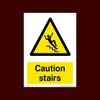 Caution Stairs Plastic Sign (WG72) - Men Working, Very Hot