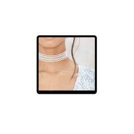Wedity Lace Collar Clavicle Necklace Short Choker Necklace Adjustable Jewelry for Women Girls, Cotton