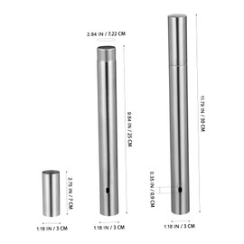 Operitacx 3 x Document Tube Holder Birth Certificate Storage Tube for Artworks Diploma Tube Certificate Holder Tube Certificate Tube Diploma Tube Holder Stainless Steel Silver