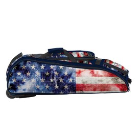 Boombah Beast Rolling Bat Bag 2.0-40" x 14" x 13" - Old Glory Navy/Red/White - Holds 8 Bats, Glove and Shoe Compartments