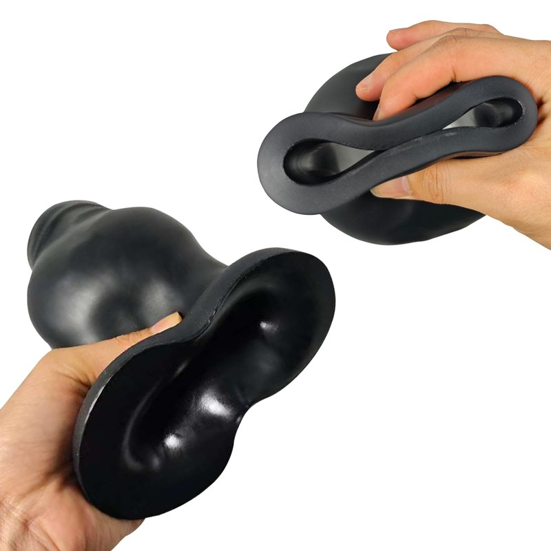 Super Big Hollow Anal Butt Plugs:Hollow Tunnel Liquid Silicone Anal