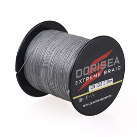 Dorisea Extreme Braid 100% Pe Grey Braided Fishing Line 109Yards-2187Yards 2.7-250kg Test Fishing Wire Fishing String-Abrasion Resistant Incredible Superline