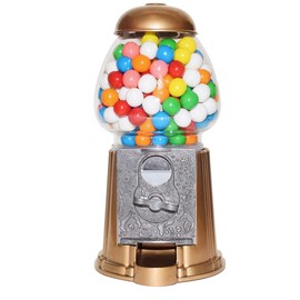 Gumball Dreams Classic Gumball Machine/Candy Dispenser, 9 Inch - Gold