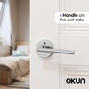 Okun Brio 1-Pack Chrome Privacy Door Levers – Push Button