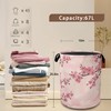 Laundry Hamper,Pink Flower Laundry Basket,Cherry Blossom Waterproof Oxford Cloth Storage
