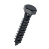 5/16 x 2 Black Hex Head Lag Screws Bolts (10 pcs), 304 Stainless Steel 18/8, Black Oxide Coated, Partial Thread, Deck Screws, Heavy Duty Hex Head Wood Lag Screws, Fayeploo