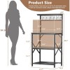 Kitchen Bakers Rack 4-Tier Microwave Stand with Storage Coffee Bar