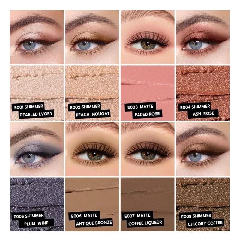 Imakeupnow Color Stick Eyeshadow & Face Color Set Of 8