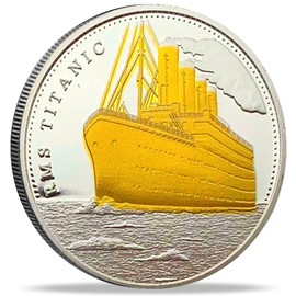 Strugglejewelry RMS - Moneda de Viaje y Barco Titanic