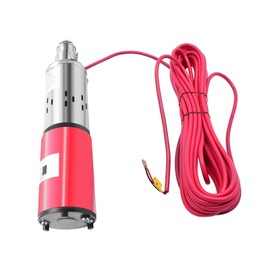 Deep Well Submersible Pump, 12V 180W Stainless Steel Screw Pump, 396.26gal/h Flow Farm Ranch Irrigation Deep Well Pumps for Fishing Boat Fish Pond Agricultural Irrigation