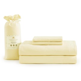 Casa Platino Sheets King Size Bed Set, Pre-Washed Ultra Soft & Breathable King Bed Sheets Set, Brushed Microfiber Cooling Sheets, King Size Sheets Set with Deep Pockets - Vanilla