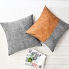CaliTime Throw Pillow Covers Pack of 2 Soft Faux Leather