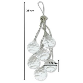 DARO DEKO Glass Decorative Hanger with 6 Crystal Balls 25 cm Pendant Glass Decoration Sun Catcher Prism