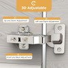 2 pcs Soft Close Cabinet Hinge, Stainless Steel Overlay Soft
