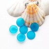 Unbranded 4 Turquoise Sea Glass Disks Cultured Glass Round with