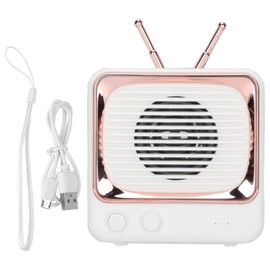 TV Shaped BT Speaker Wireless Lightweight Portable Mini Classic Style Sound SpeakerWhite