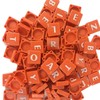 Trimming Shop Red Plastic Tiles with White Letters & Numbers