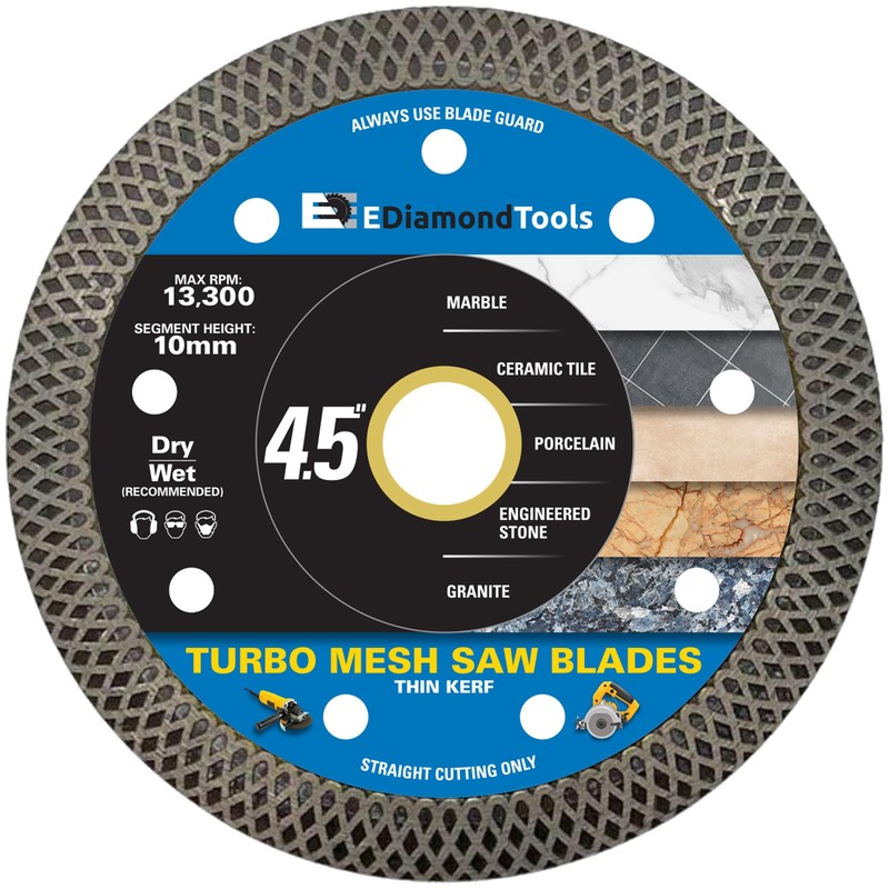 4.5" 3PC Variety Diamond Blade Pack for Metal, Concrete, Masonry,