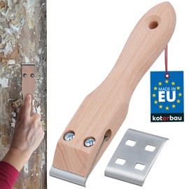 KOTARBAU® Pulling Blade Scraper 40 mm with Wooden Handle for Carpentry Removal of Paint