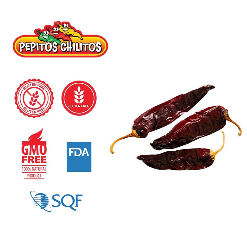 PEPITOS CHILITOS Chile Guajillo 5lb Resealable Bag - Natural and