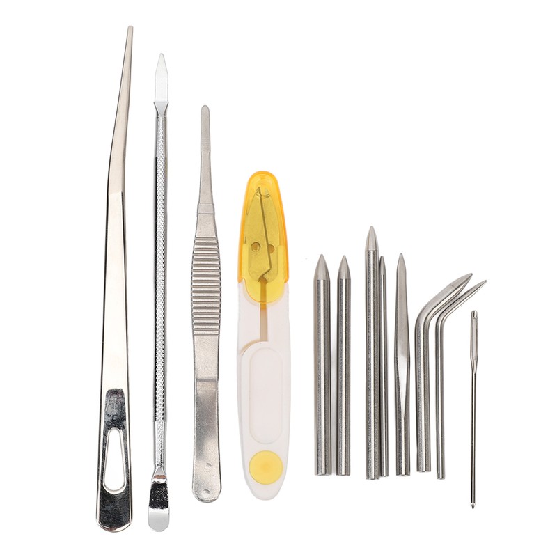 12Pcs Stainless Steel Paracord Stitching Set Paracord Needle with Storage