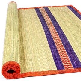 Puja Asana Sitting Mat for Pooja Room Ashan Home Mandir Kusha Korai Sabai Grass Asan for Prayer Yoga religious (Asan 18X18) Pack Of 4