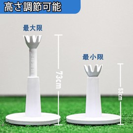Golf Mahawkte, Golf Tee, Practice Mat, Adjustable Height, Easy to Swing and Distance, Durable, Break-Resistant, Beginners, 2.1 - 2.9 inches (53 - 73 mm), Pack of 3