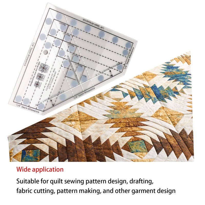 Wifehelper Mini Quilt Ruler Tool Mesh Pineapple Sewing Ruler Tools